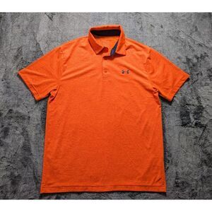 Under Armour Short Sleeve Polo Shirt Men's Size Medium Orange